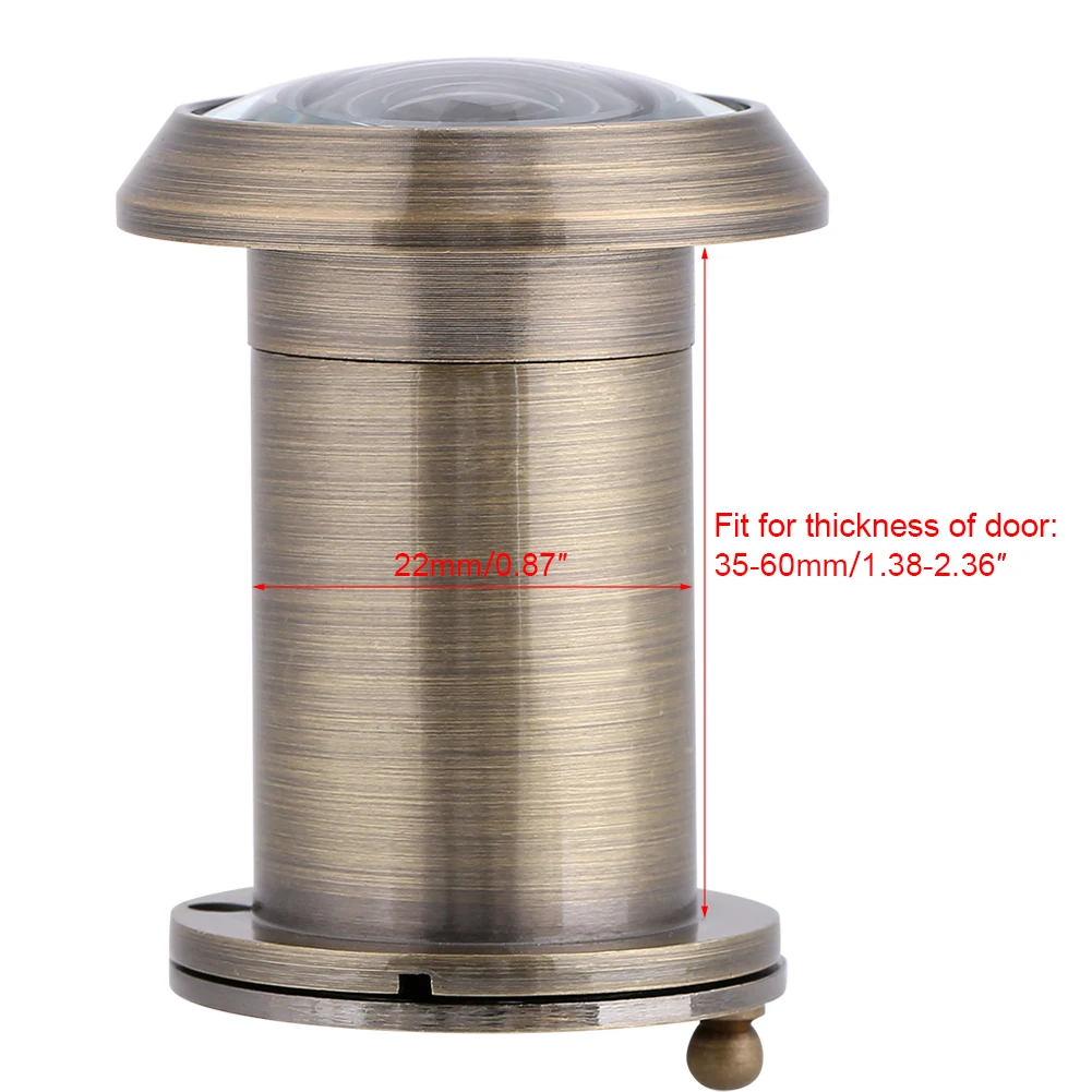 Description Picture 3 of itemDoor Scope Viewer Lens Door Cat Eye 22mm 220 Degree Wide Angle Home Security Optical Glass Anti-Theft 35~60mm Thick