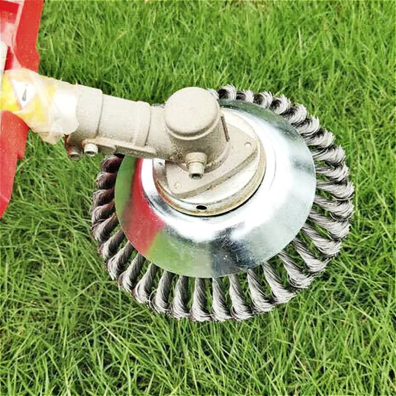 Description Picture 3 of item6/8inch Carbon Steel Wire Break-Proof Rounded Edge Weed Trimmer Edge Head Power Lawn Mower Garden Weed Brush Lawn Mower
