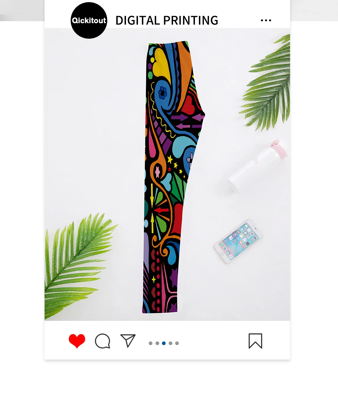 Description Picture 3 of itemFemale Fashion Style Autumn Push Up Skinny Pattern Digital Printing Leggings Outdoor Sportswear Fitness Elastic