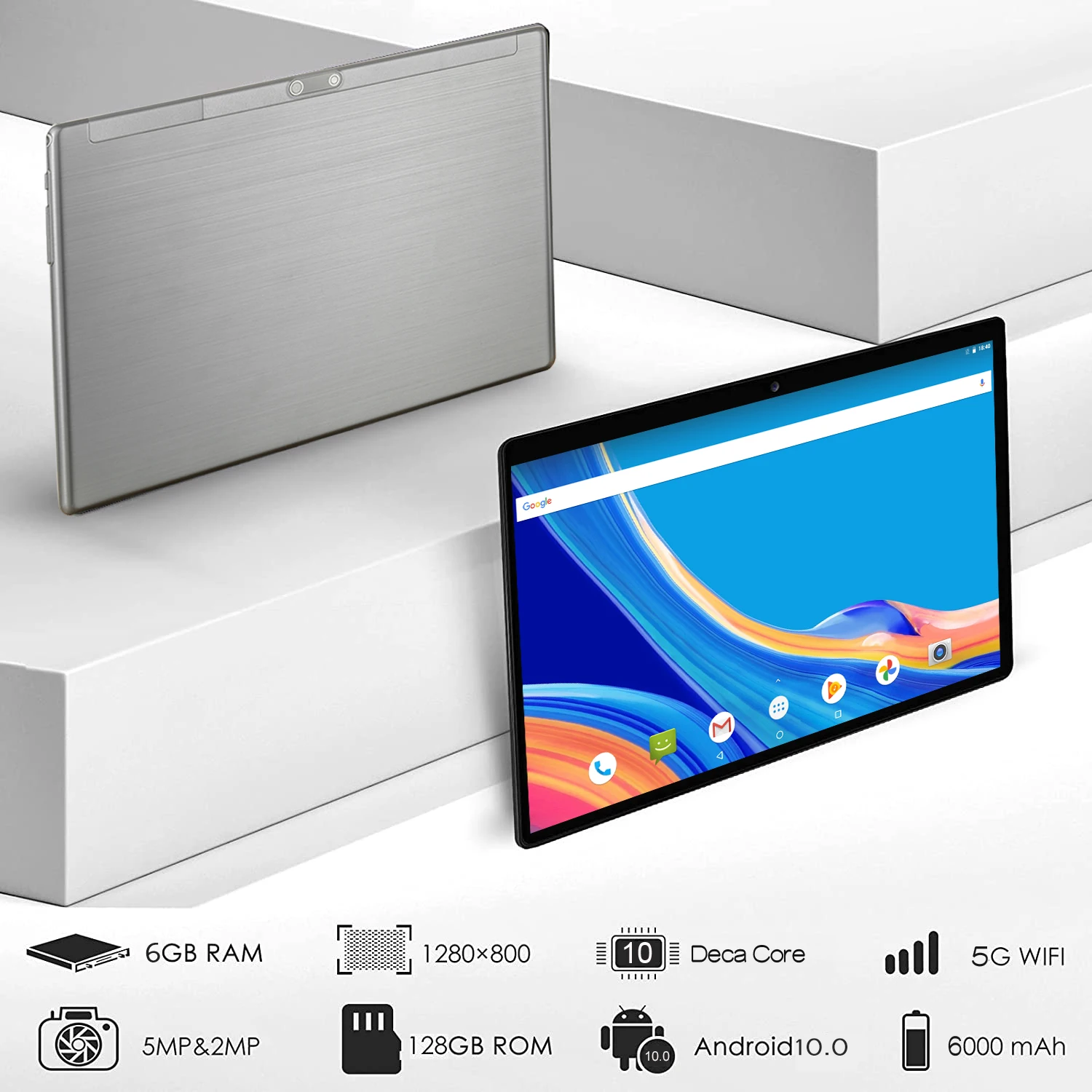 Description Picture 2 of item【World Premiere】Global Tab 10 Inch IPS Touch Screen Tableta 128GB Deca Core 4G Call Phone Laptop Tablet PC Android 10.0 Tablette