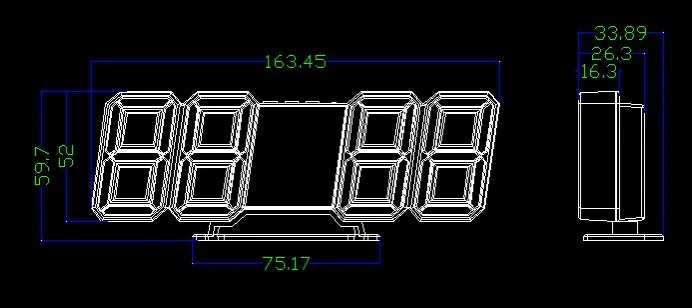 Description Picture 6 of itemDigital Wall Clock Desk Clock Electronic Alarm Clock Modern Home Decoration Decoration for Bedroom Home Decor Interior Led Table