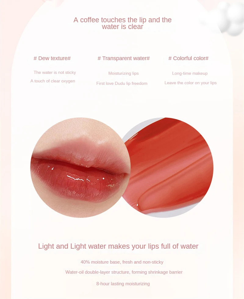 Description Picture 3 of itemMirror Lip Gloss Intense Color Mirror Not Easy To Stick Lip Glaze Lip Makeup Whitening Lip Gloss Small And Cute 32g Lip Gloss