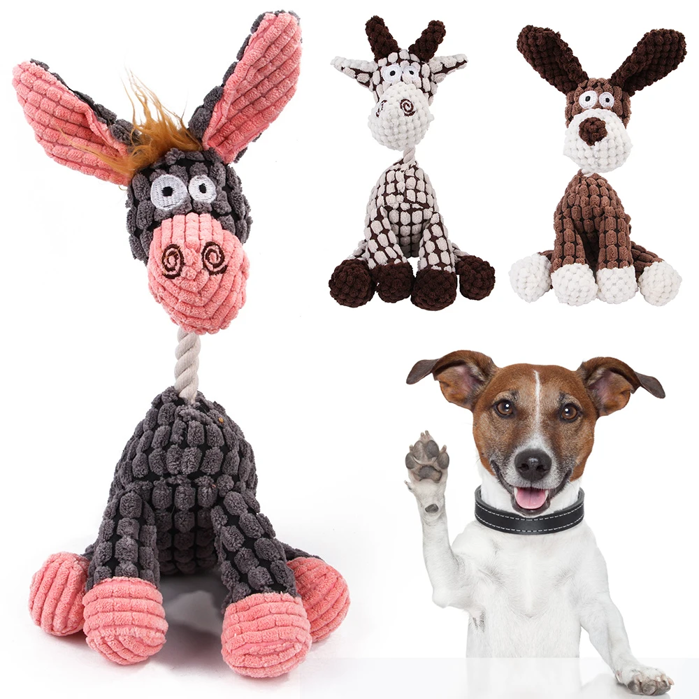 Description Picture 6 of itemDog Toys for Small Large Dogs Animal Plush Toy Dog Cat Pet Toy Chew Rope Knot Bone Rope Pet Toys Training Dog Accessories