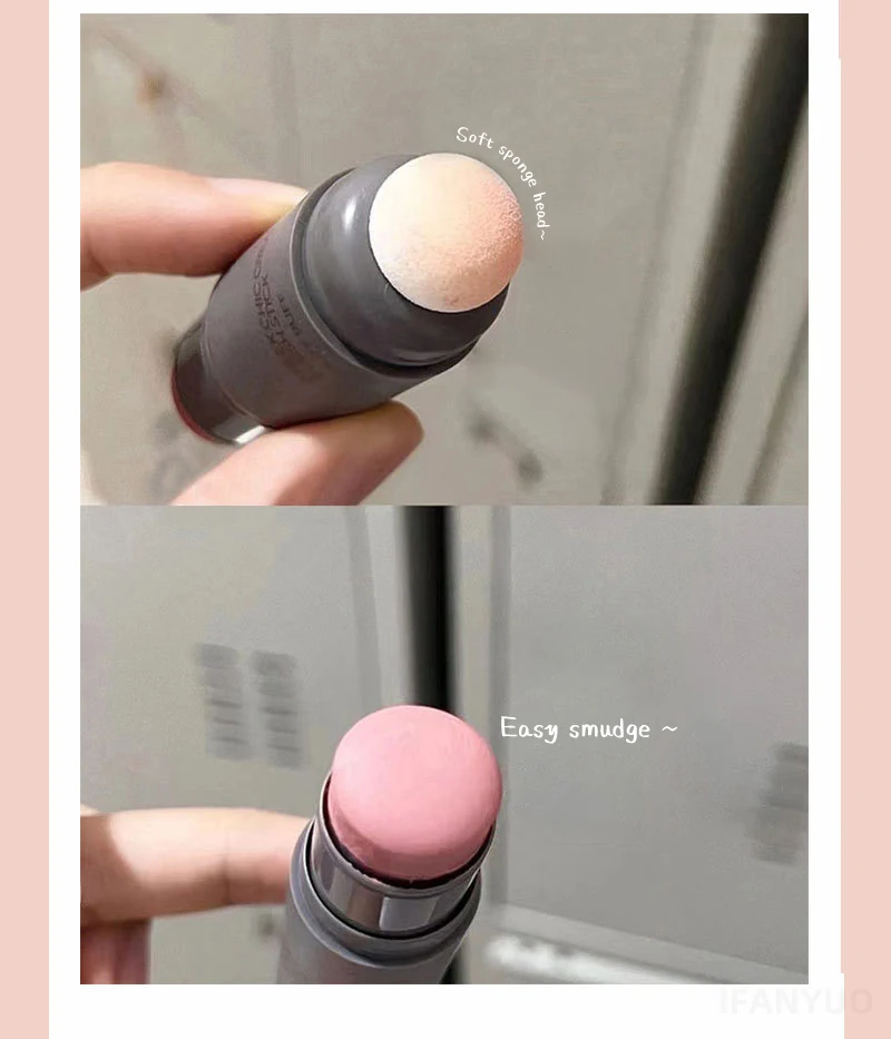 Description Picture 4 of itemDouble-ended Blush Stick Waterproof Brightening Face Contouring Shadow Blusher Long-lasting Korean Makeup Cosmetics