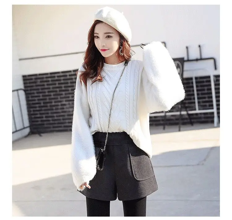Description Picture 5 of itemHigh Quality Women's Full Length Hot Legging 2023 New Fake 2 Pieces with Pockets Winter Thick Warm Legging Shorts Pant T79