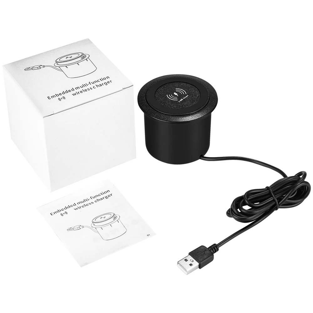 18W Wireless Charger Furniture Desktop Embedded Fast Wireless Charger For Iphone 11 X Samsung S10 Table Office Phone Charger