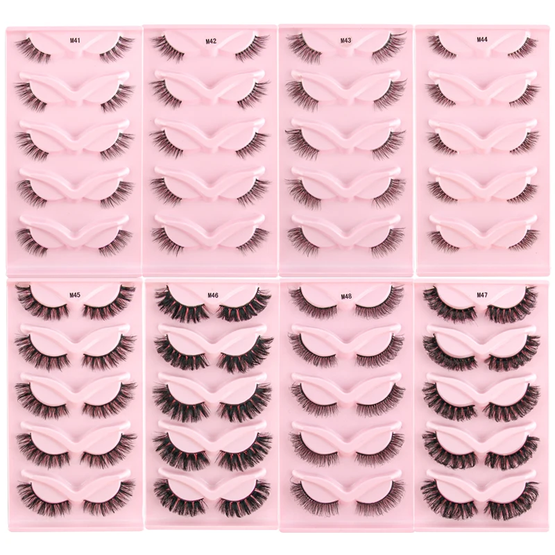 Description Picture 2 of itemCat Eye Lashes Fluffy Mink Lashes Reusable Thick Faux False Eyelashes Natural Eyelashes Extention Makeup Lashes Reusable Tools