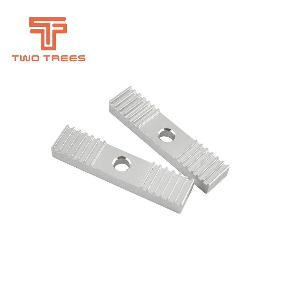 Description Picture 5 of item2pcs aluminum Alloy Tooth pitch 2mm Aluminum sheet Reprap GT2 Timing Belt Fixing Piece Clamp Fixed Clip 9*40mm CNC For Print