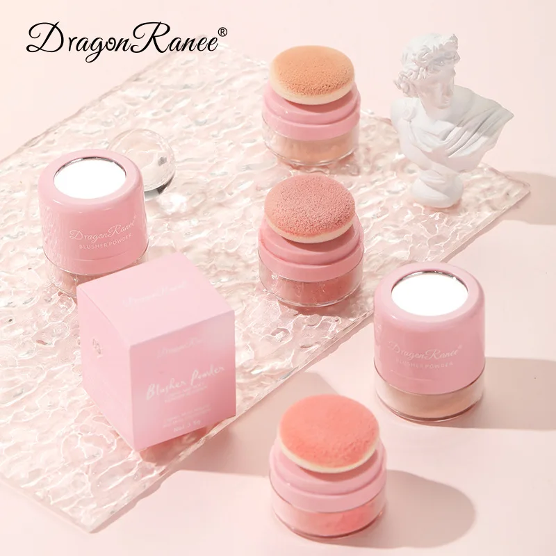 Makeup Blusher Patting Powder Peach Rouge Blush Palette Nude Pink Soft Face Brightening Tint Waterproof Blush Contour Cosmetics