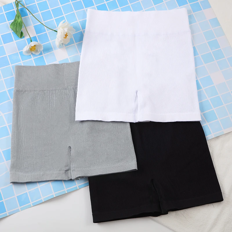 Description Picture 5 of itemSVOKOR Women Rib Shorts Butt Lift Workout Tights Seamless Biker Shorts Elastic Slim Naked Feeling Push Up Pants Gym Wear