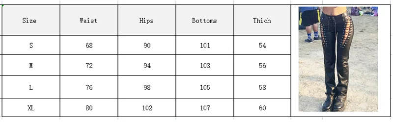 Description Picture 2 of itemwoman pants High Waist Pants Hollow Out Bandage Sexy Autumn Trend Leather Club Slim Streetwear Weird Puss Faux PU Y2K Trousers