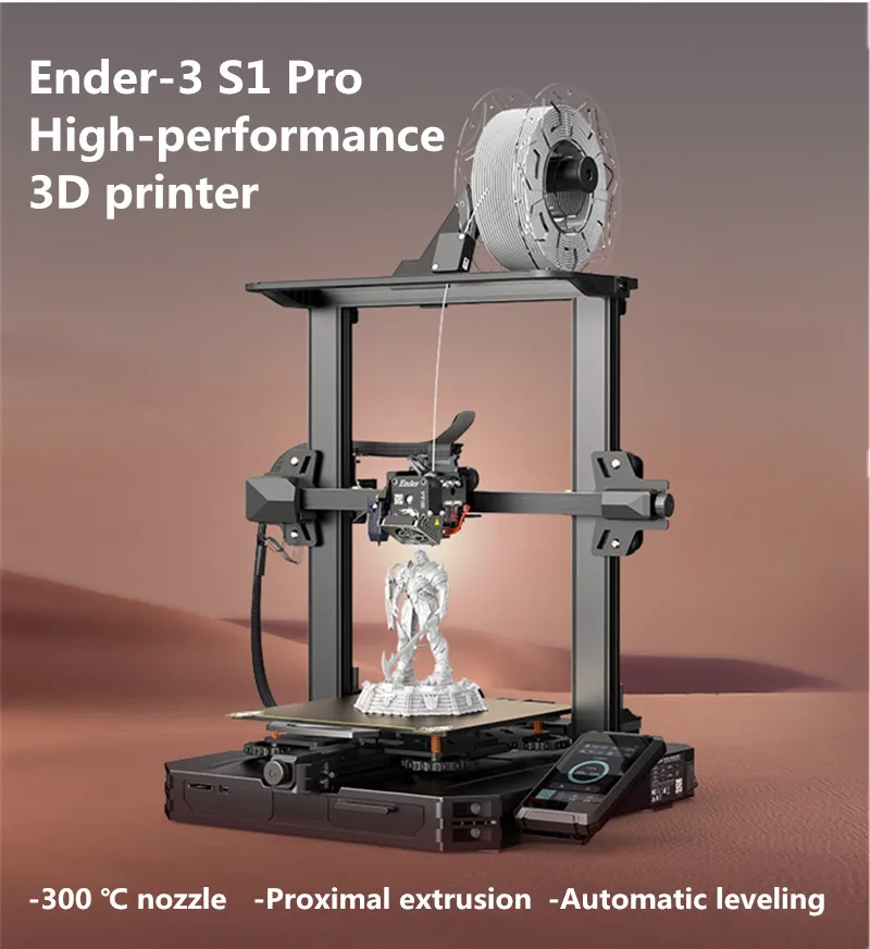 Description Picture 2 of itemEnder-3 S1 Pro Creative DIY Teaching Product Display Model FDM Melt Deposition Forming Automatic Leveling Silent 3D Printer