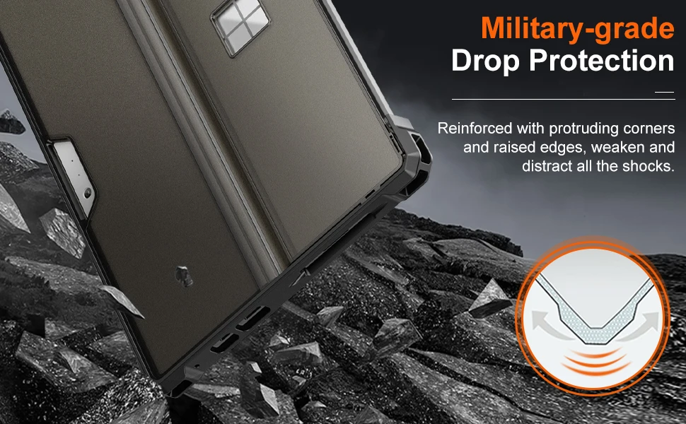 Description Picture 3 of itemCasing untuk Microsoft Surface Pro 7 Plus Pro7 6 5 4 LTE All-in-One Rugged Cover Case with Pen Holder Kickstand Protective Case