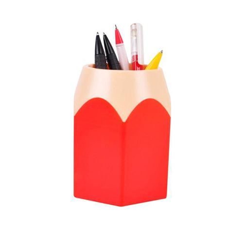 Pen Vase Pot Makeup Brush Holder Stationery Desk Container Office Supplies L&6 