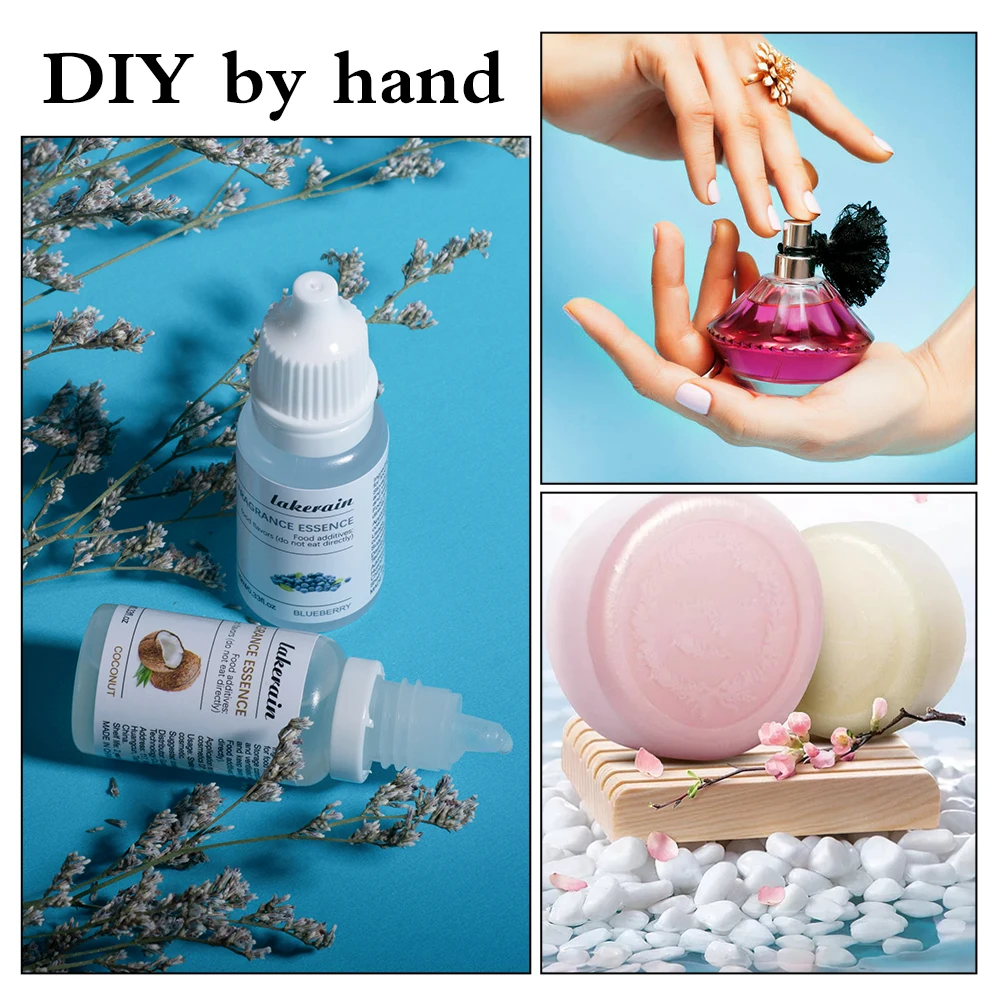 12pcs/box 10ml Vegan Natural Flavoring Oil Scents Essence Oil Drops Liquid Pigment Dyeing Color for Lip Gloss Diy Use
