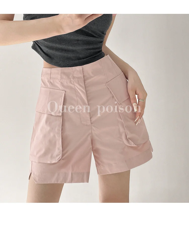 Description Picture 3 of itemTVVOVVIN 2023 New Loose Casual Straight Leg Wide Leg Shorts For Women In Summer High Waisted And Slimming Large Pockets 586I