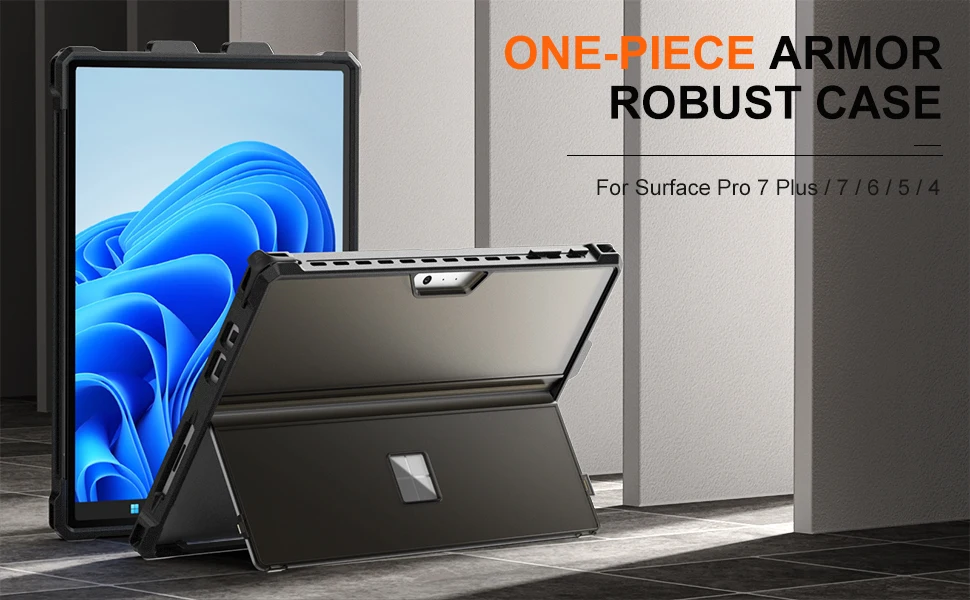 Description Picture 2 of itemCasing untuk Microsoft Surface Pro 7 Plus Pro7 6 5 4 LTE All-in-One Rugged Cover Case with Pen Holder Kickstand Protective Case