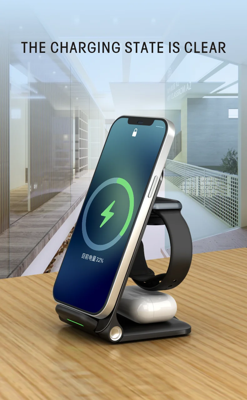 for OnePlus 9 Pro Qi Wireless Charger For OnePlus 10 Pro 15W Fast Charging Type C USB Charge Pad