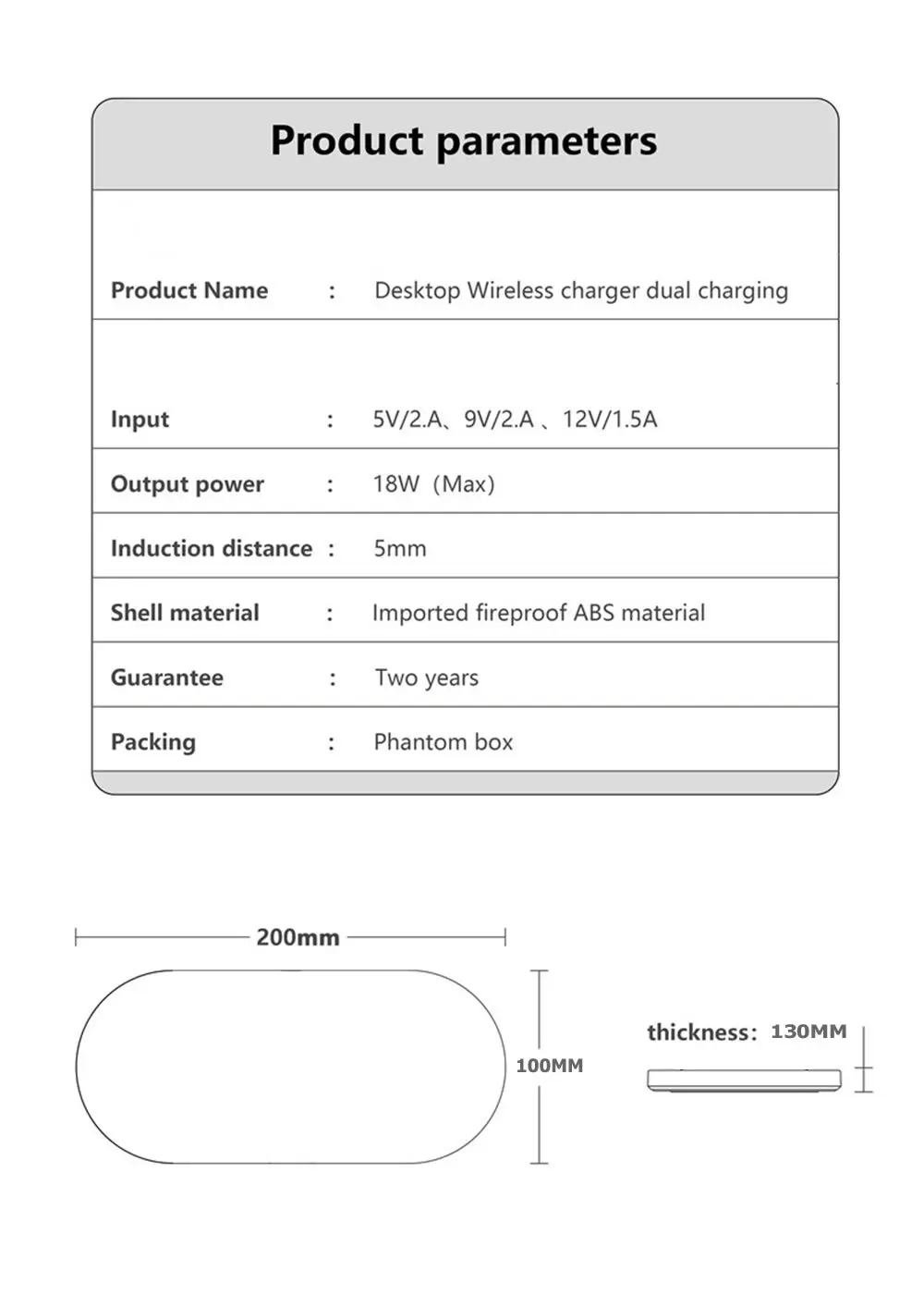 Description Picture 4 of item2 in 1 transparent Fast Wireless Charger 15W For iPhone 12 13 Qi Fast Charging for Samsung Iconic Brand Huawei For samsung watch