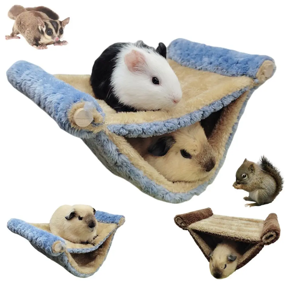 Hanging Pet Hammock Hamster Ferret Rat Squirrel Cage Nest Warm Beds House Toys