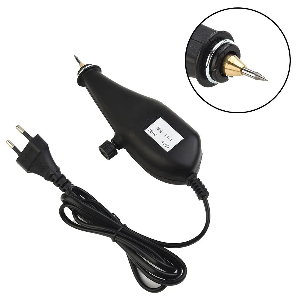 Description Picture 5 of item1 Pc 220V 40W Electric Engraving Pen Engraver Tool Carving Pen Plotter Machine Chisel Tips Wood Metal Glass Stone Lettering Tool