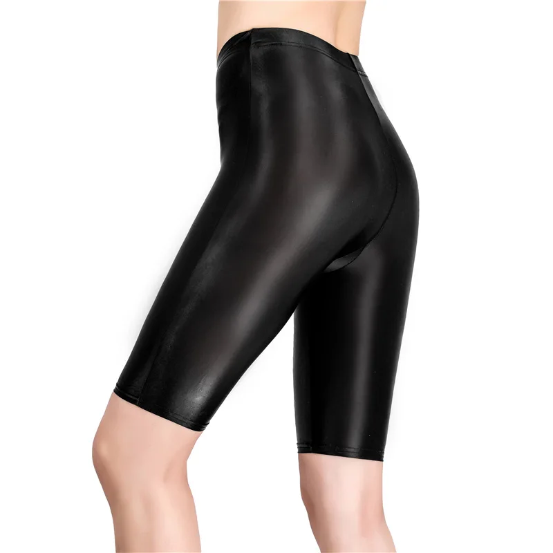 Shiny Sports Shorts Sexy Underwear Half Length Pants Elastic Yoga Gym Athletic Running Trunks Bermudas Trousers Fitness Leggings