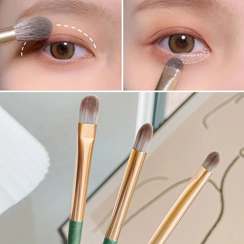 Description Picture 3 of item3PCS Eye Shadow Detail Brushes Soft Eyebrow Lying Silkworm Multifunction Makeup Brush Set Beauty Eyes Cosmetic Tools