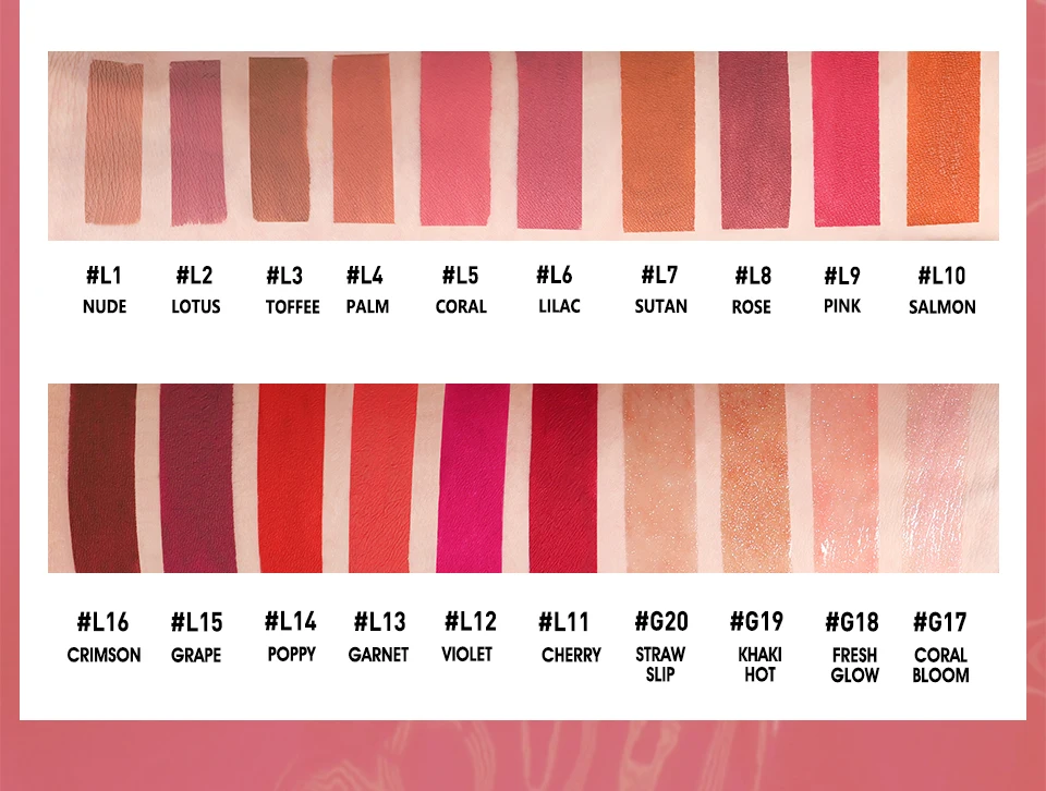 Description Picture 4 of itemIMAGIC new waterproof and moisturizing lip gloss velvet matte lasting lip gloss ladies cosmetics 20 colors