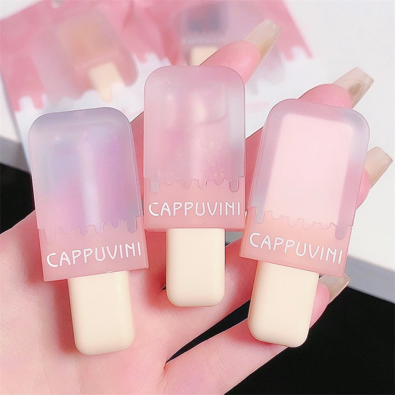 Description Picture 4 of itemLovely Popsicle Lipgloss with Delicate Flash Glitter Lipgloss Crystal Jelly Lip Oil Moisturizing Lipstick Lip Makeup Lip Care