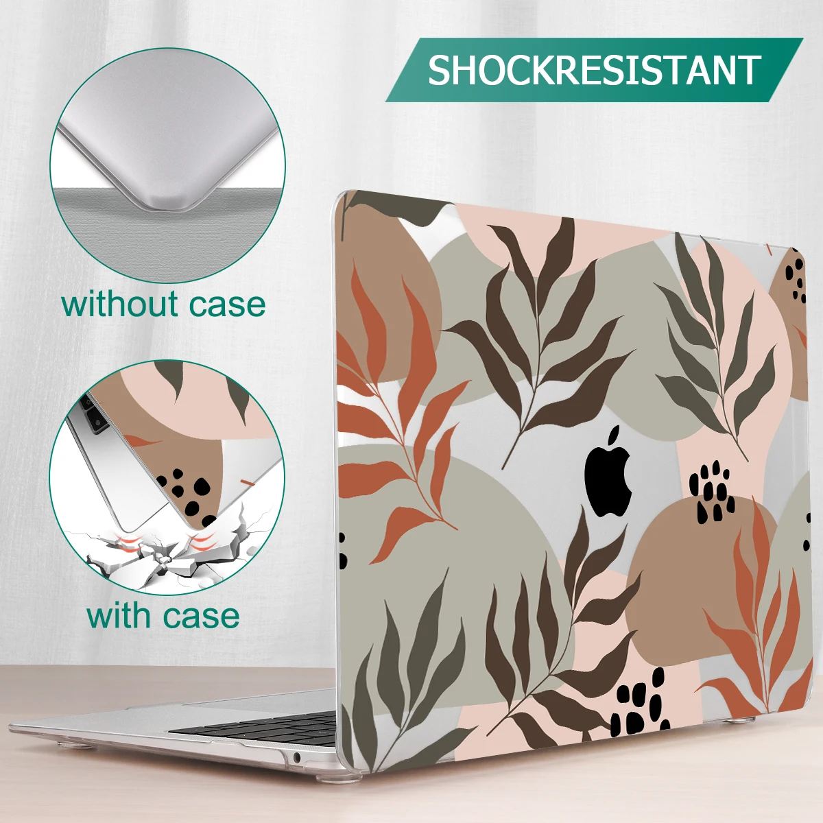 Tropical Leaves hard case for MacBook Pro 13 inch case A2338 M1 M2 Air 13 A2681 A2337 A2179 2022 2020 Pro 14 15 16 A2442 A2485