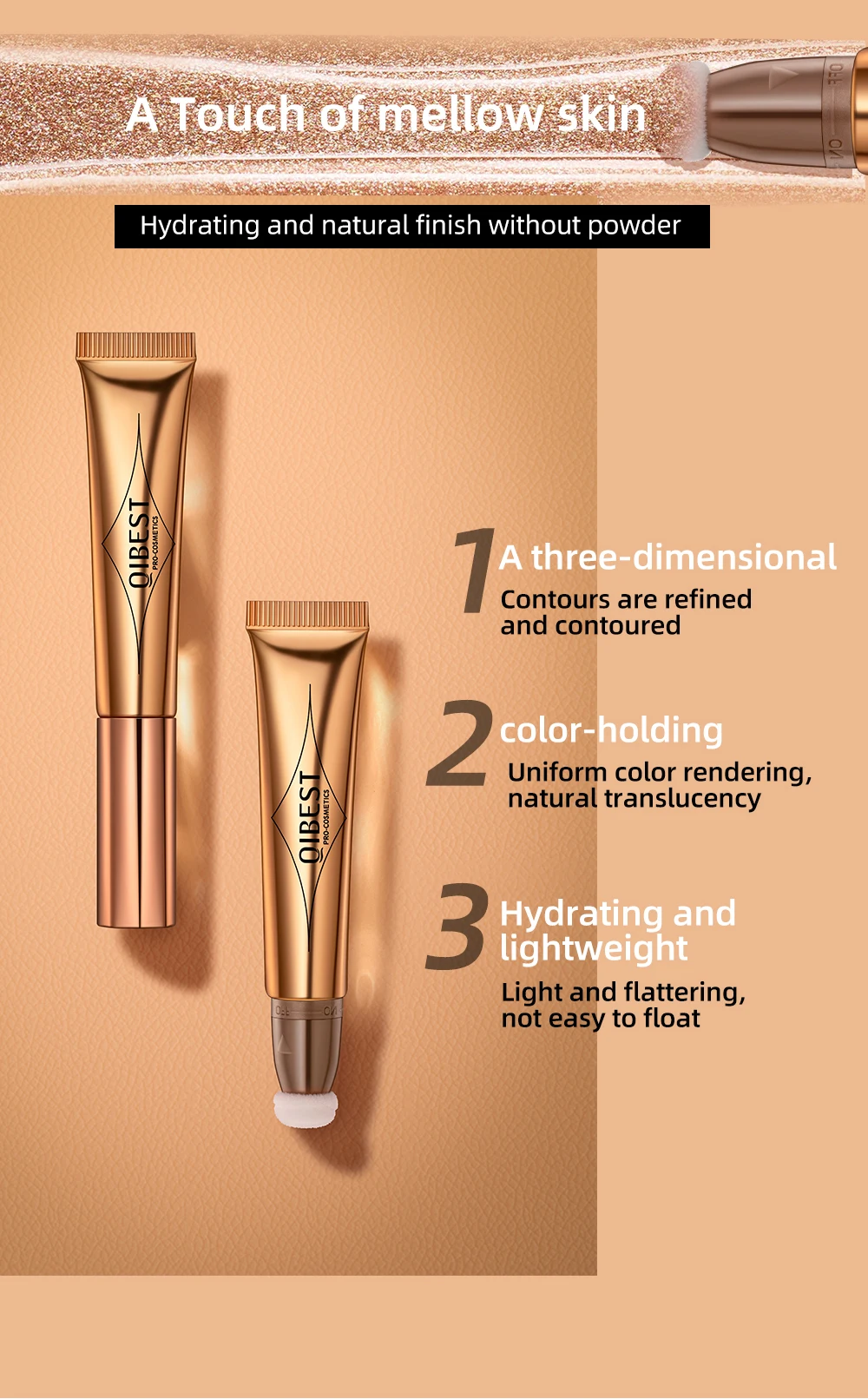 Description Picture 5 of itemMakeup Multi-use Contour Blush Stick Brighten Cheek Cosmetic Soft Smooth Face Liquid Blusher Natural Bronzers Highlighters Tint