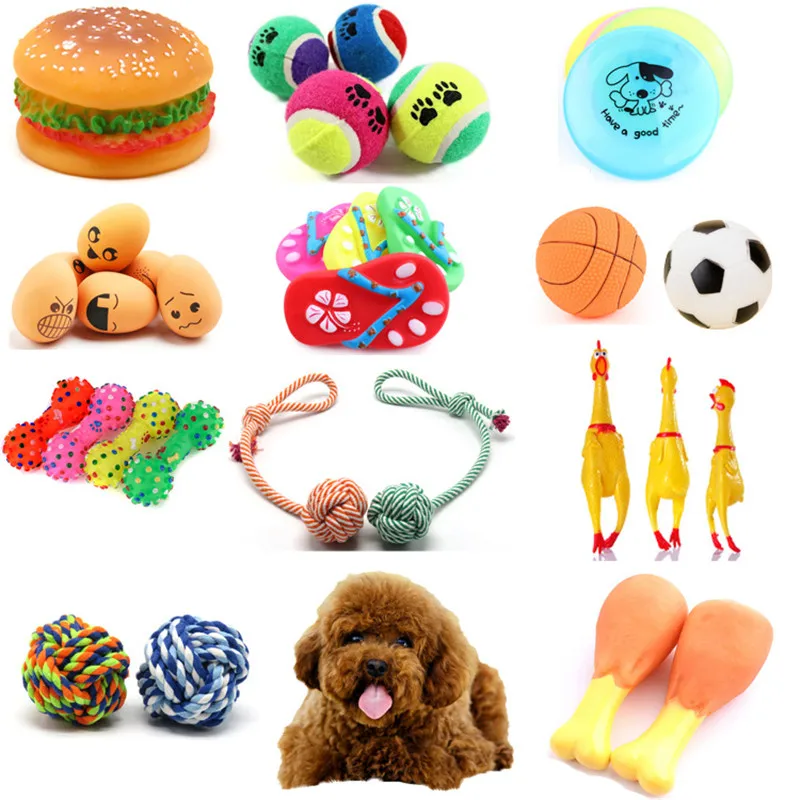 Description Picture 4 of itemFashion Rubber Squeak Toys for Dog Screaming Chicken Chew Bone Slipper Squeaky Ball Dog Toys Tooth Grinding & Training Toy