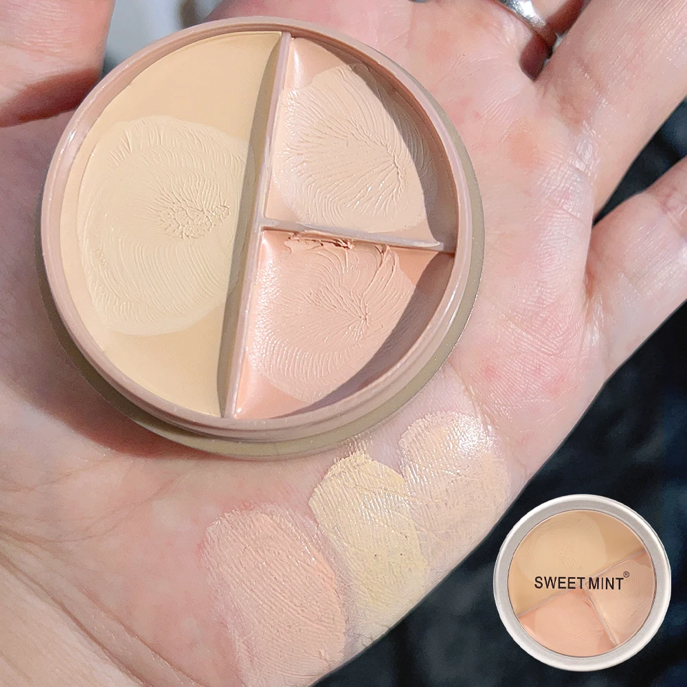 Description Picture 6 of item1PC High Coverage Concealer Palette Corrector Anti Dark Circle Freckle Waterproof Foundation Cream for Face Makeup Base Cosmetic