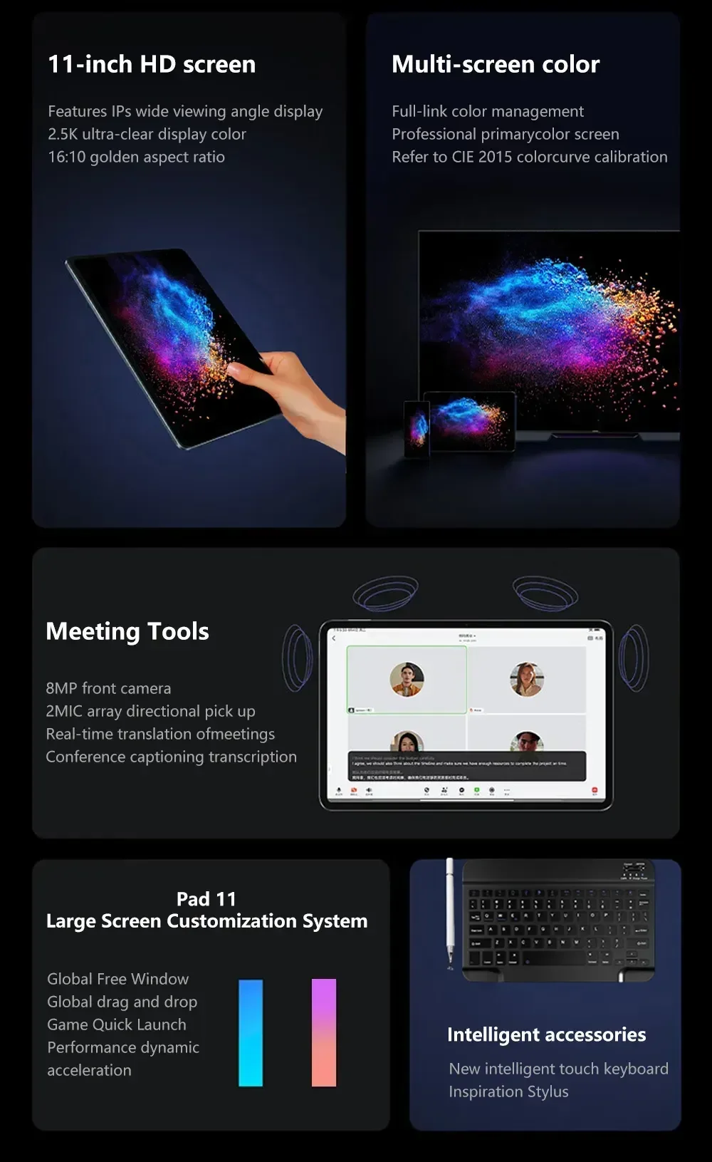 Description Picture 4 of item2024 Original Global Version Tablet Android 13.0 Pad 6 Pro 16GB+512GB Snapdragon 888 TabletsPC 5G Dual SIM Card or WIFI HD 4K Mi