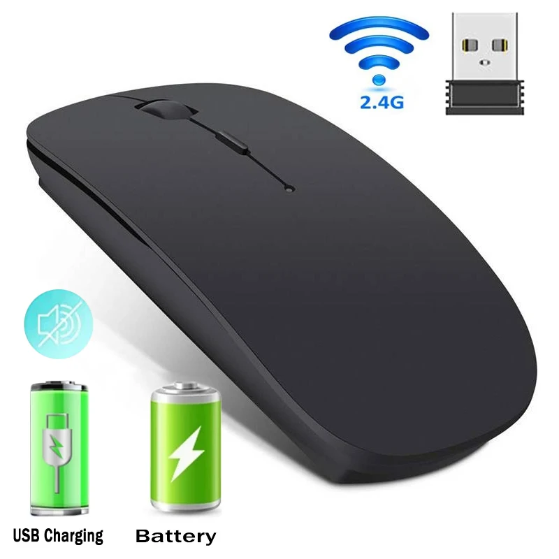 Description Picture 2 of item1600Dpi Wireless Mouse 2.4G Classic Rechargeable Gaming Mice Ultra-Thin Silent Mouse for PC Office Notebook Laptop Accessories