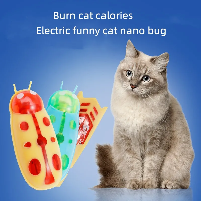 Description Picture 2 of itemPet Interactive Electric Bug Cat Toy Electric toothbrush worm micro-nano worm Obstacle Automatic Flip Pet Toy amusing cat toy
