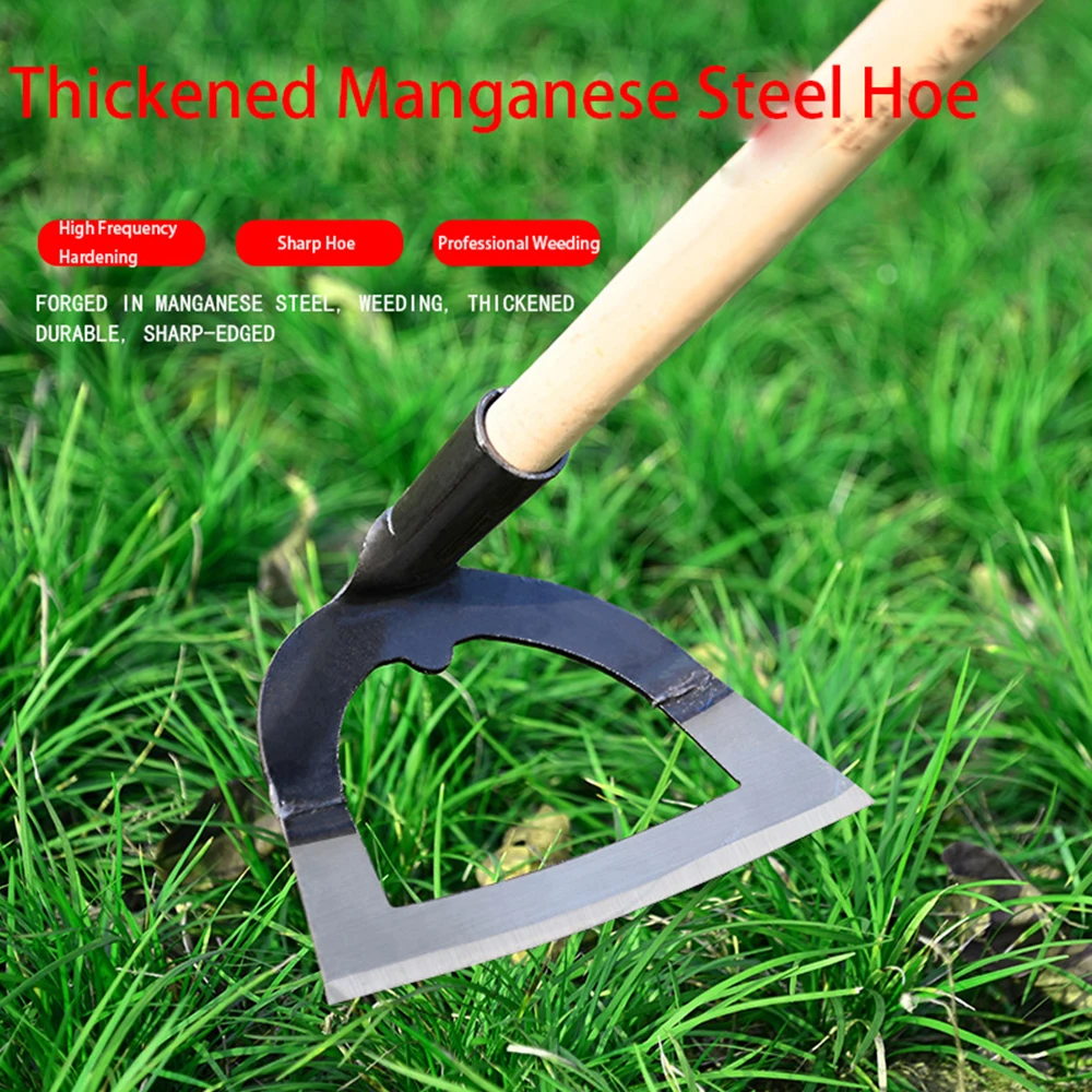 Description Picture 2 of itemHandheld Steel Hollow Hoe Thickened Manganese Steel Agricultural Weeding Hoe Planting Vegetable Hoe Garden Tools for Gardening