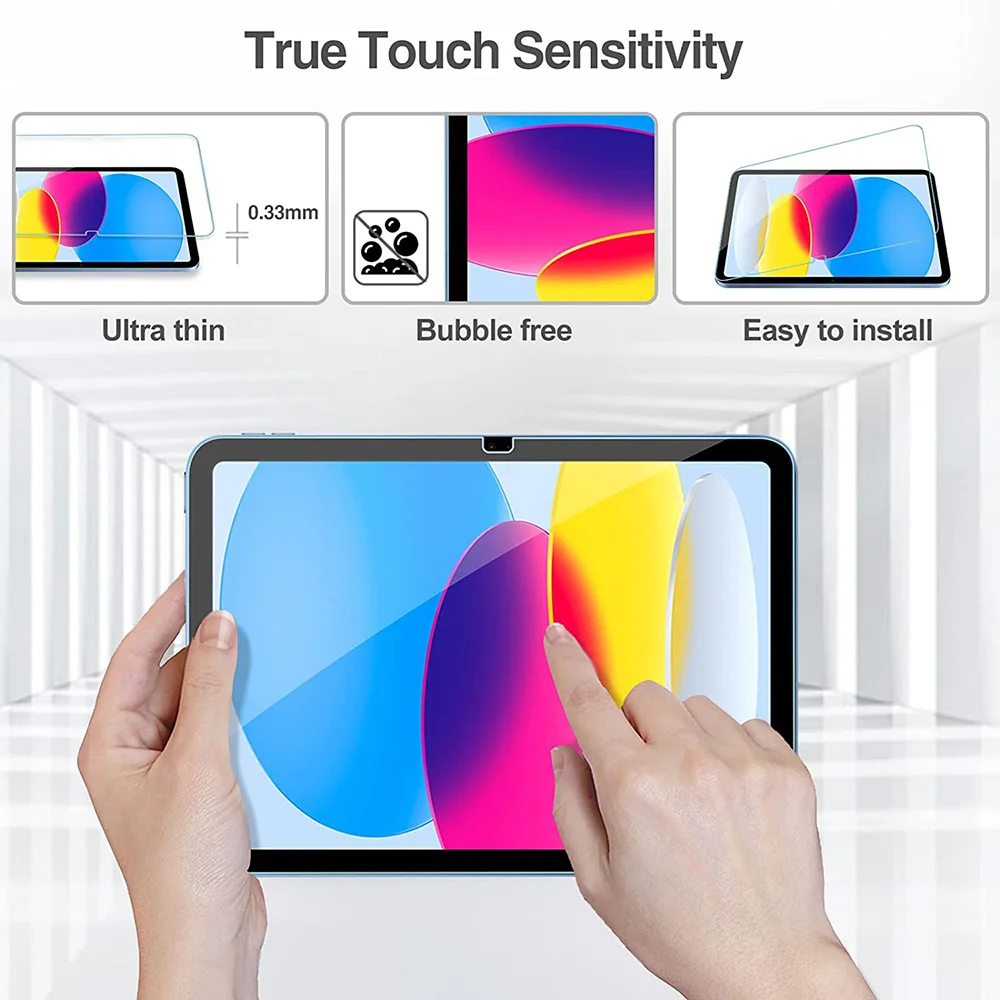 Description Picture 5 of item(2 Packs)9HD Tempered Glass For Apple iPad 10 2022 10.9 10th Generation Full Coverage Anti-Scratch Screen Protector