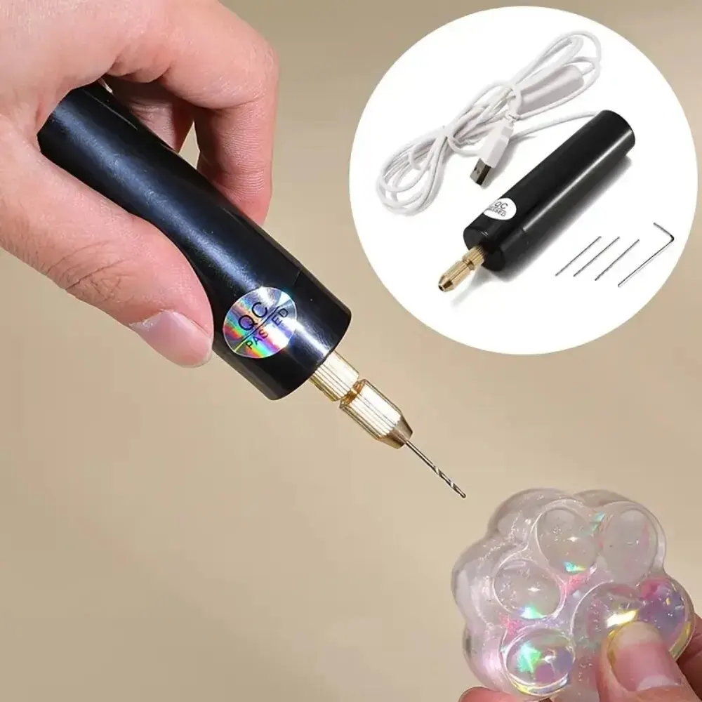 Description Picture 3 of itemHandheld Mini Electric Drill DIY Electric USB Electric Drill Tools For Epoxy Resin Jewelry Making Wood Craft Engraving Pen Tool