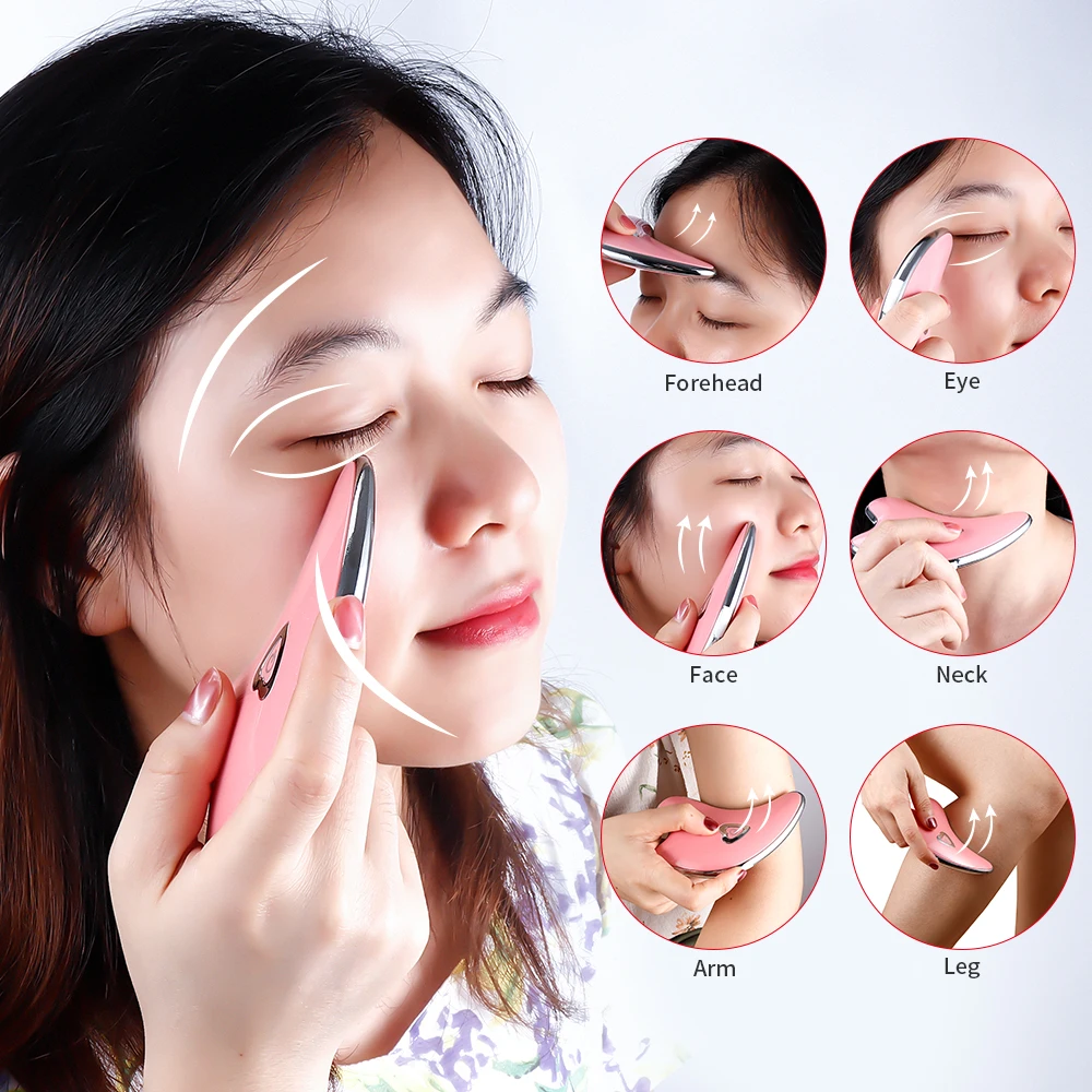 Description Picture 6 of itemFace Neck Guasha Massager Microcurrent Skin Lifting Tightening Machine Wrinkle Removal Facial Scraping Skin Care Beauty Device