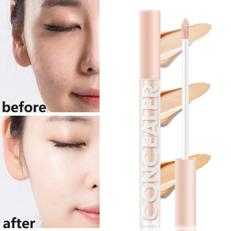 Even Skin Tone Moisturizing Oil Control Liquid Concealer Freckles Covering Acne Marks Dark Circles Concealer Face/Eye's Makeup
