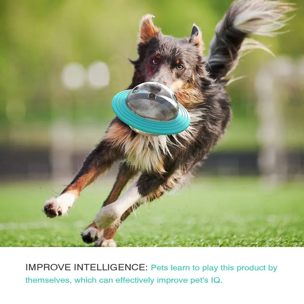 Description Picture 2 of itemFlying Saucer Dog Game Flying Discs Toys Cat Chew Leaking Slow Food Feeder Ball Puppy IQ Training Toy Anti Choke Puzzle Dogs