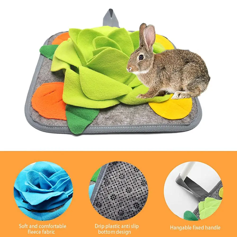 Description Picture 5 of itemRabbit Sniffing Pad Nose Smell Training Sniffing Work Polar Puzzle Fleece Rugs Mat Toys Pet Supply Food Washable Area Feedi W9Q6