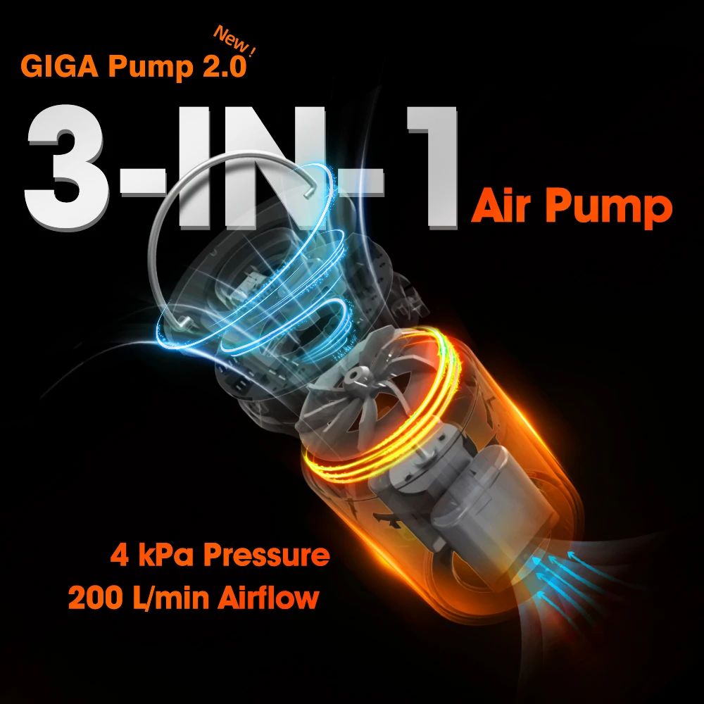 Description Picture 6 of itemNew GIGA Pump 2.0 Mini Air Pump 3 in 1 Outdoor Camping Lantern Vacuum Pump For Mattress Swimming Ring Air Pillow
