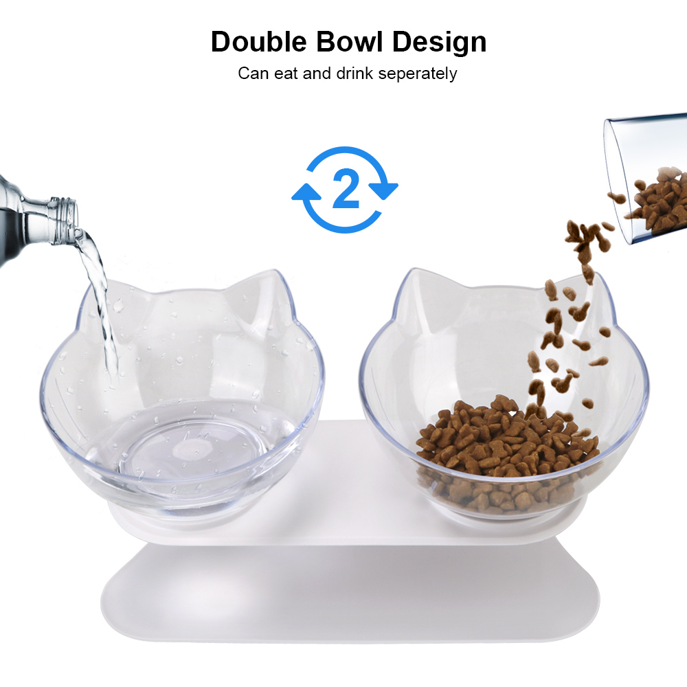 Description Picture 4 of itemPet Feeding For Cats Food Protection Cervical Cat Water Bowl Pet Bowls Non-Slip Double Cat Bowl Dog Bowl Cat Dogs Feeder
