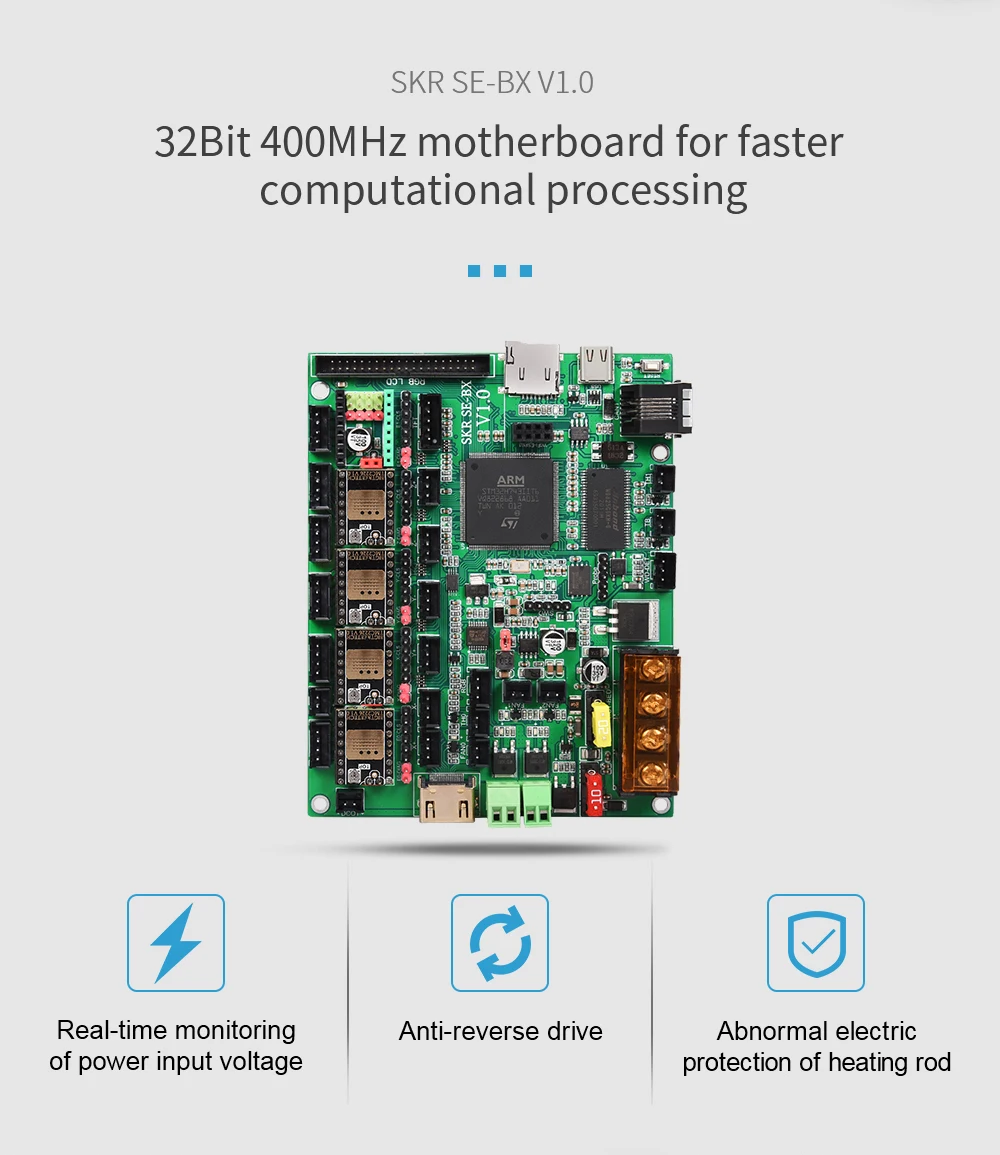 Description Picture 4 of itemBIQU BX FDM 3D Printer With 32 Bit Motherboard 7inch Touch Screen Supprot Octoprin High Precision Frame Larger DIY Impresora 3d