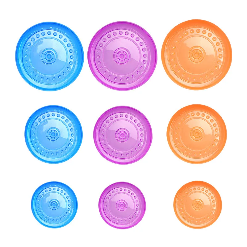 Funny Soft Rubber Pet Dog Flying Discs Saucer Toys Small Medium Large Dog Puppy Agile Training Toys Bite Resistant Flying Disk
