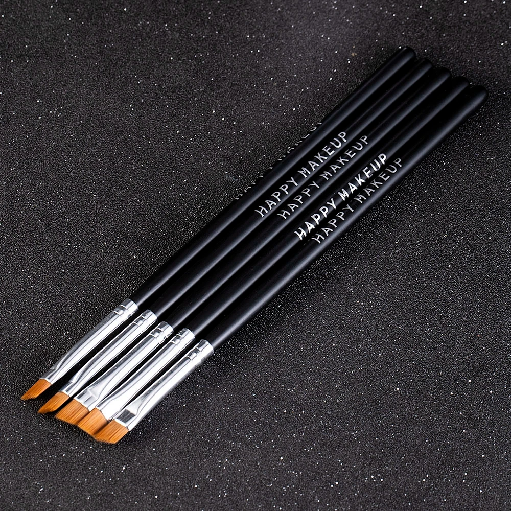 Description Picture 5 of itemHappy Makeup 5Pcs Black Eyebrow Inclined Flat Angled Brush Eyeliner Eyeshadow Eye Brow Makeup Tool Professional Women Cosmetic