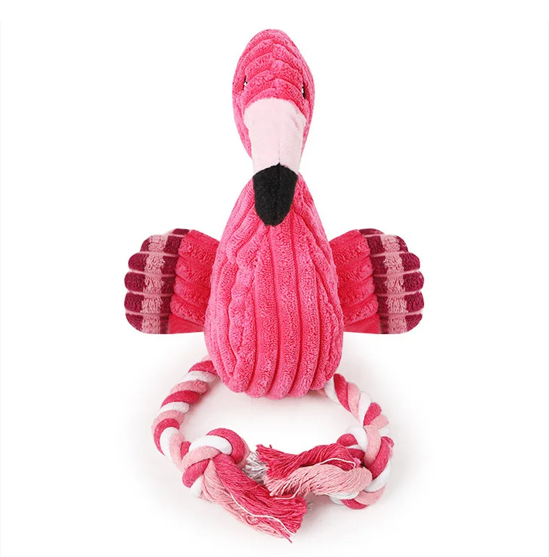 Description Picture 2 of itemPet Dog Squeaky Toys Interactive Cartoon Animal Flamingo Shape Dog Chew Toy Training Products Puppy Sound Toys For Small Meduim