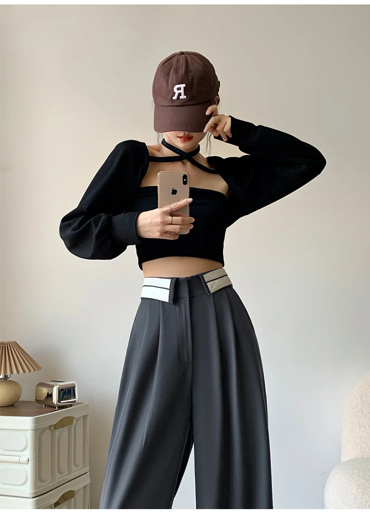 Description Picture 3 of itemWomen's Cargo Pants Women Korean Streetwear Y2k Harajuku Baggy Pants Woman Women's Clothing Korea Stylish High Waist Jeans